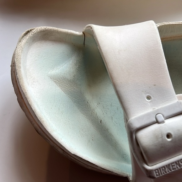 Birkenstock Arizona EVA White Rubber Comfort Slides Buckles Size 39 - Picture 4 of 9